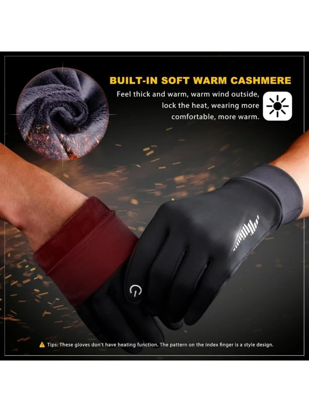 Warm Thermal Touch Screen Gloves for Men & Women - Non-Slip Ski & Snow Liner for